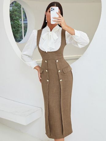 Office Skirt Outfits Women, Tweed Dress Outfit Classy, Mad Outfits, Tweed Dress Outfit, Corporate Baddie, Modest Dresses Fashion, Corporate Dress, Chic Dress Classy, Corporate Wear