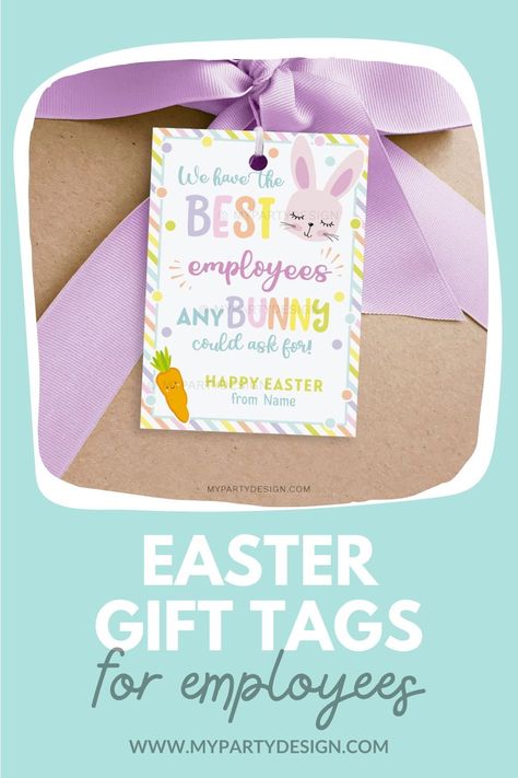 Make cute Easter gifts for employees and staff with these printable Employee Appreciation Easter Tags that read “We have the best employees any bunny could ask for"! Pair with any Easter treat or your choice. Instantly download the printable Employee Appreciation Easter Tags, edit and print today! Easy Easter Gifts, Coworker Appreciation, Printable Friends, Easter Tag, Easter Favors, Easter Gift Tag, Gift Label, Volunteer Appreciation, Easter Tags