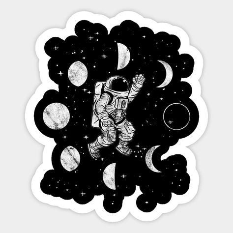 Moon Stickers Printable, Astronomy Stickers, Universe Stickers, Future Astronaut, Dark Stickers, Space Stickers, Moon Stickers, Astronaut Wallpaper, Stickers For Laptop