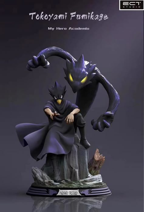 Dark Shadow Mha, Figures Reference, Tokoyami Boku No Hero, Bird Room, Tokoyami Fumikage, Fumikage Tokoyami, Mha Characters, Character Statue, Anime Galaxy