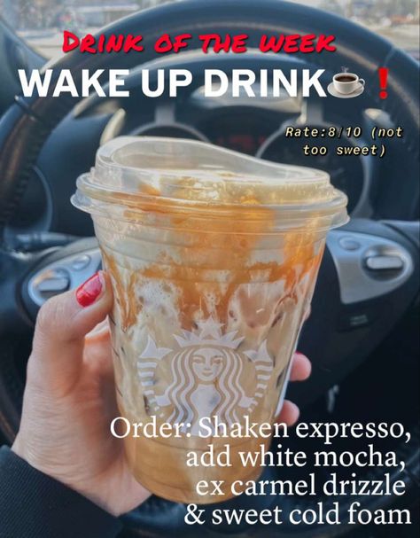 Strong Sweet Coffee Starbucks, Best Iced Starbucks Drinks, Sweet Starbucks Coffee, Starbucks Expresso, Dunkin Donuts Coffee Drinks, Starbucks Ideas, Starbucks Drink Menu, Dunkin Donuts Iced Coffee, Starbucks Secret Menu Recipes