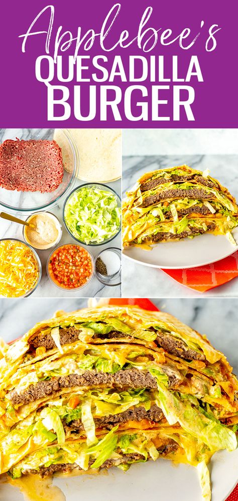 Applebees Copycat Quesadilla Burger, Quesadilla Burgers Easy, Applebees Quesadilla Burger Sauce, Burger Quesadilla Recipes, Quesadilla Smash Burger, Applebee's Quesadilla Burger Recipe, Quesadilla Burgers Applebees, Applebees Quasidilla Burger Recipes, Quesidia Burger