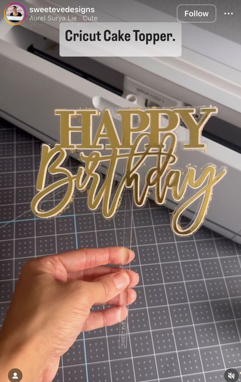 Diy Cake Topper Birthday, Cricut Cake, Cricut Projects Easy, Diy Cake Topper, Sweet Box, One Piece (anime), Birthday Cake Toppers, Cricut Crafts, Cricut Projects