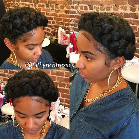 African American Hairstyles For Weddings Halo Braid, Black Wedding Hairstyles, Big Braids, American Hairstyles, Trendy Wedding Hairstyles, Braids With Weave, Braided Hairstyles For Wedding, Hair Crush, African American Hairstyles