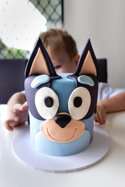 No 4 Birthday Cake, Bluey Abc Kids Cake, Bluey Birthday Cake For Boys, Bluey Cake Ideas, Decorated Cookies Royal Icing, Toddler Birthday Cakes, Cookies Royal Icing, Cakes Decorated, Cupcakes Wedding