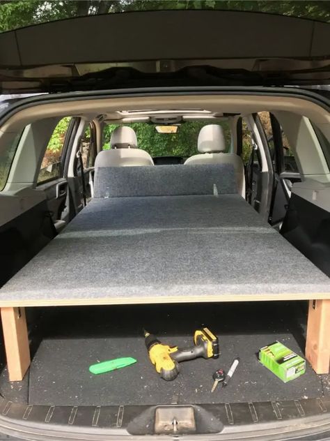 SUV Sleeping Platform Camper Conversion for Subaru Forester Car Camping Platform, Suv Storage, Kangoo Camper, Running Trails, Kombi Motorhome, Suv Camper, Minivan Camping, Suv Camping, Jeep Camping