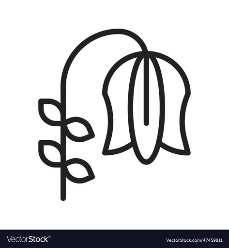 Bluebells Drawing, Bluebell Outline, Bluebell Illustration, Bell Flower Illustration, Bluebell Botanical Illustration, Leather Belt Crafts, Web Application, Vector Images, Vector Free