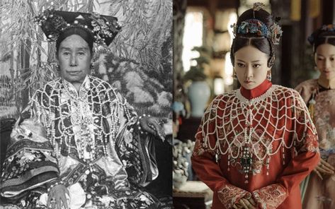 'Story of Yanxi Palace': how authentic are the accessories worn by the empress and concubines in hit TV drama? | South China Morning Post Cixi Empress, Empress Dowager Cixi, Chinese Empress, Qing Dynasty Clothing, Empresses In The Palace, Victorian Vases, Story Of Yanxi Palace, Empress Dowager, Dynasty Clothing