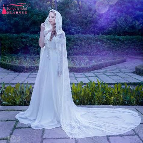 Find More Wedding Jackets / Wrap Information about Long Lace elegant wedding Wraps Lace cloak wedding bolero winter wedding coat bridal jacket ivory lace boleros Z526,High Quality jacket clips,China jacket raincoat Suppliers, Cheap jacket fox from Tanya Bridal Store on Aliexpress.com Winter Wedding Coat, Bridal Cloak, Lotr Wedding, Cape With Hood, Wedding Cloak, Visual Clothing, Wedding Coat, Medieval Wedding, Bolero Wedding