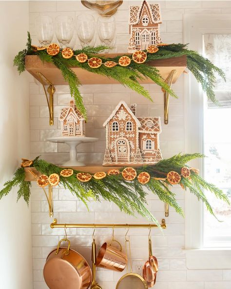 One of our favorite items from our Christmas collection are these light-up gingerbread houses! They come in a variety of sizes and add the perfect finishing touch to your kitchen or table centerpiece. Diane loves to make gingerbread with her family so these help to bring that tradition into your home while enjoying them year after year. #holidaytradition #gingerbreadhouses Gingerbread House Table Decor, Gingerbread House Table Centerpiece, Gingerbread Table Decor, Gingerbread Centerpiece, Gingerbread Christmas Decor, Elegant Christmas Decor, Gingerbread Christmas, Gingerbread Houses, Elegant Christmas