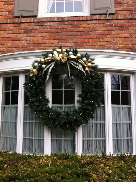 Large exterior Christmas wreath Giant Wreath On House, Large Outdoor Wreath Christmas, Oversized Wreath Christmas, Large Christmas Wreath On House Exterior, Large Window Wreath Christmas, Wreath On House Exterior, Xl Xmas Wreath, Large Wreaths For House, Large Outdoor Christmas Wreaths