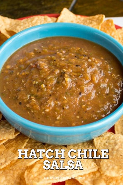 Hatch Green Chili Salsa Recipes, Hatch Chili Salsa Recipe, Green Chili Chutney, Hatch Green Chili Salsa, Hatch Pepper Salsa, Hatch Chili Salsa, Hatch Chilis, Hatch Chile Salsa, Green Chile Salsa