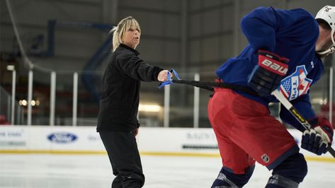 Part of a group of figure skaters-turned-hockey coaches pushing the game to new levels, Dawn Braid makes sure NHL stars keep up. This is her story. Sledge Hockey, Taylor Hall, John Tavares, Hockey Coach, Figure Skaters, Blue Jays, Figure Skater, Hockey Players, Figure Skating