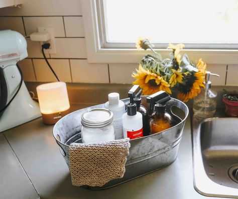 REDUCE TOXINS IN YOUR HOME FOR FREE WITH THESE 6 SIMPLE STEPS Minimalist Kitchen Essentials, Kitchen 2022, Counter Clutter, Expired Food, Emergency Food Storage, Car Emergency Kit, Toxic Cleaning Products, Battery Operated Candles, Organic Produce