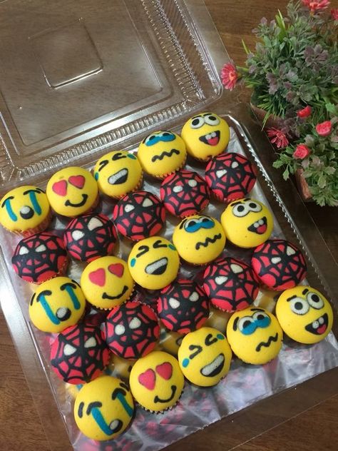 Apam corak emoji. #tqkakyana Steamed Cupcakes, Apam Polkadot, Kuih Muih, Billiard Balls, Billiard Table, Billiards, Dessert, Cake, Quick Saves