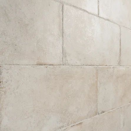 Ivy Hill Tile Granada 12" W x 24" L Porcelain Stone Look Wall & Floor Tile | Wayfair Travertine Pool Tile, 12x24 Tile Patterns, Brick Tile Floor, Spanish Style Tile, 12x24 Tile, Stone Look Wall, Porcelain Tile Bathroom, Limestone Floor Tiles, Entryway Tile