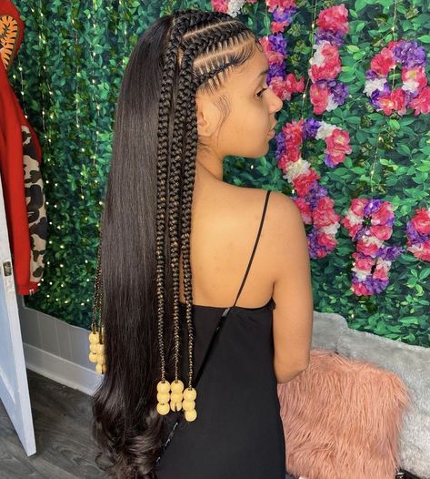 Braids And Curls, Curly Crochet Hair Styles, Box Braids Hairstyles For Black Women, Quick Weave Hairstyles, Braided Cornrow Hairstyles, Braids Hairstyles Pictures, Cute Box Braids Hairstyles, Quick Braided Hairstyles, Braids With Curls