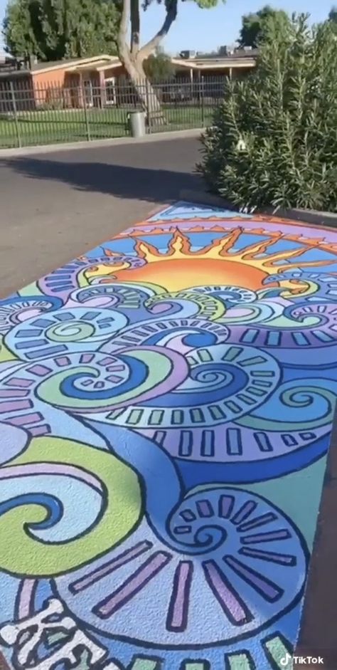 Hippie Parking Spot Painting, Painted Parking Spots Senior Girls, Senior Parking Space Ideas 2023, Parking Space Painting Ideas, Highschool Parking Spot Ideas, Painted Parking Spots Senior, Painted Parking Spaces Ideas, Painted Parking Spots, Senior Spots