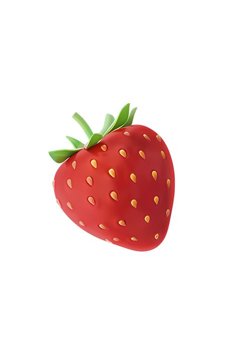 The emoji 🍓 depicts a bright red, heart-shaped strawberry with a green stem and a few green leaves on top. The texture of the strawberry appears slightly bumpy, as if it has small seeds on its surface. The overall appearance of the emoji is cute and appetizing, making it a popular choice for conveying sweetness, fruitiness, and summertime vibes. Red Emojis For Discord, Emoji Png For Editing, Emojis Ios Png, Apple Emoji Png, Cute Emoji Png, Stiker Emoji Ios, Emoji Vibes, Strawberry Emoji, Emoji Iphone Ios