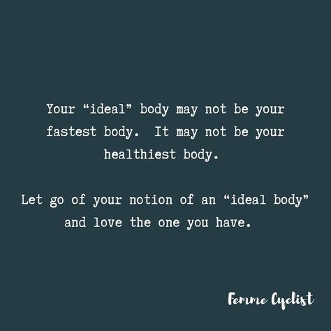 Rather than trying to get thinner, leaner, more muscular, or whatever your pre-defined notion of what an ideal athletic body should look like, how about seeing what THIS body—the one you have right now—is capable of. 👏 Chances are that it can do a lot more than you think it can. A body that moves, that’s strong, that’s fed well will always treat us better than a body that’s asked only to be beautiful. 🥰 Love that body! It lets you ride bikes! 💜💜💜 You Can Always Be Thinner Look Better, Be Thinner Look Better, Athletic Body, Ideal Body, Be Beautiful, Healthy Body, Letting Go, Things To Think About, You Think