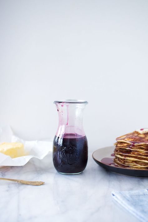 Pancakes with Concord Grape Syrup | Flourishing Foodie Grape Syrup For Pancakes, Grape Syrup Canned, Concord Grape Syrup, Grape Simple Syrup, Concord Grape Syrup Recipe, Concord Grape Cocktail, Grape Syrup Recipe, Grape Sauce, Concord Grape Recipes