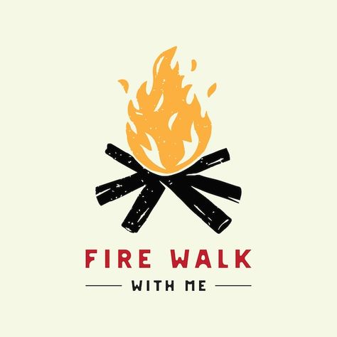 Campfire Logo, Campfire Illustration, Walk Illustration, Coco Bar, Fire Illustration, Fire Vector, Wood Logo, Fire Designs, Illustration Inspiration