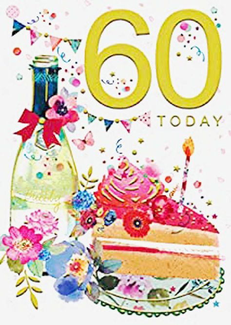 60th Happy Birthday Card For A Woman - Published by Words n Wishes - Size:   Quality - 8.5 x 6 inch approx    and no cellophone to reduce plastic - For A Woman On Her 60th Birthday - Words on Card Read:     "60 Today" - WORDS INSIDE:    "May this birthday greeting and these      heartfelt wishes show , you`ve always been      the lady everybody loves to know!"       Happy 60th Birthday     - Showing: Gold Lettering etc on a    White background     - Brand - Words N Wishes - Fast Dispatch Happy 60 Birthday Wishes For Her, Happy Birthday 60 Woman, 60th Birthday Wishes For Women, Happy 60th Birthday Woman, 60th Birthday Cards For Ladies, Happy 60th Birthday Images, 60 Birthday Card, Happy Birthday 60, 60th Birthday Greetings