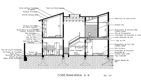 House Section Drawing Architecture, Building Section Drawing, Encantadia Wallpaper, Foundation Drawing, Section Drawing Architecture, House Section, Footing Foundation, Boundry Wall, Architecture Foundation