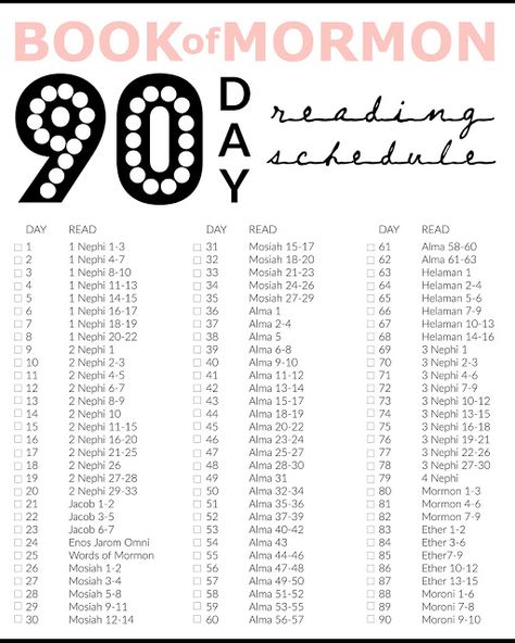 Book Of Mormon In 90 Days Reading Charts, 30 Day Book Of Mormon Challenge, Book Of Mormon Reading Schedule, Book Of Mormon Scriptures, Scripture Study Lds, Mormon Scriptures, Reading Schedule, Reading Chart, Mormon Quotes