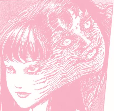 Pink Junji Ito, Junji Ito Aesthetic, Pink Creepy Aesthetic, Pink Aesthetic Pastel, Creepy Pink Aesthetic, Aesthetic Creepy, Creepy Aesthetic, Soft Pink Theme, Pink Images