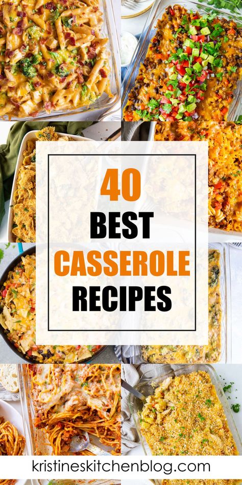 The Best Casserole Recipes for dinner! Includes everything from easy, healthy casseroles and chicken casserole recipes to casseroles with rice, ground beef and vegetables. Comfort food doesn't get any better! Best Casserole Recipes, Best Casserole, Favorite Casserole Recipes, Slow Cooker Creamy Chicken, The Recipe Critic, Recipe Critic, Best Casseroles, My Favorite Recipes, Healthy Casseroles