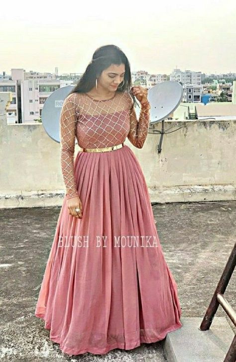 Long Frocks Different Models, Gaouns Dress Gowns Simple, Jorjet Long Frock Design, Plain Long Frocks Models For Stitching, New Long Frock Models Party Wear, Long Frock Designs For Women Party, Birthday Party Wear Dresses Women, Long Traditional Gowns Indian, Net Long Frocks Indian