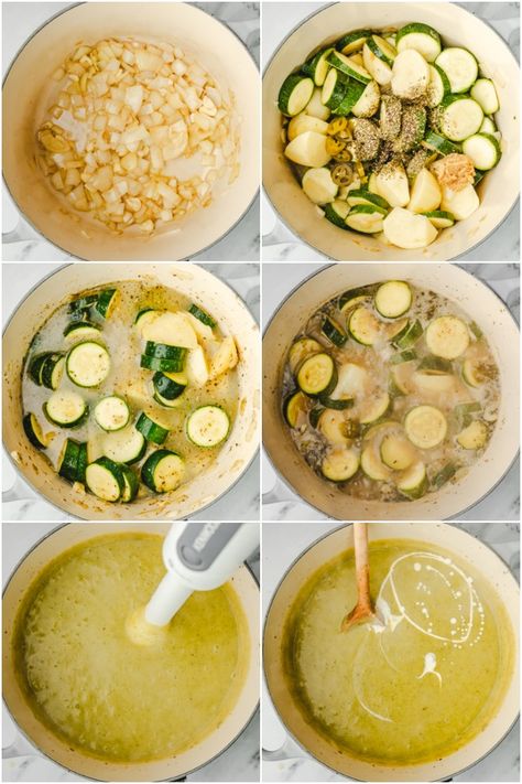 Zucchini Potato Soup Potato Dill Soup, Zucchini Potato Soup, Zucchini Soup Vegan, Dill Soup, Pressure Cooker Potatoes, Creamy Zucchini, Creamy Broccoli Soup, Zucchini Soup, Soup Vegan