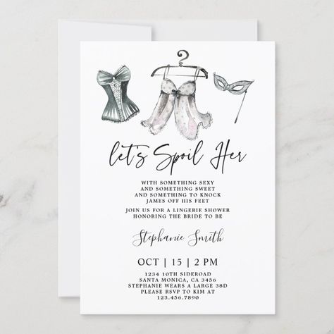 Bachelorette Lingerie Bridal Shower Invitation  Zazzle Lingerie Shower Games, Lingerie Bridal Shower Invitations, Bridal Lingerie Shower, Lingerie Bridal Shower, Lingerie Bachelorette, Lingerie Shower Invitations, Lingerie Bridal, Bachelorette Party Planning, Bridal Bachelorette Party