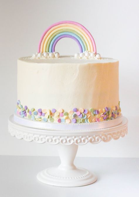 Smash Cake Pastel Rainbow, Pastel Rainbow Cake 2 Tier, Simple Pastel Rainbow Cake, Pastel Rainbow First Birthday Cake, 1st Birthday Cake Rainbow, Rainbow Smash Cake 1st Birthdays, Pastel Rainbow Smash Cake, Simple Rainbow Cake, Pastel Rainbow Birthday Cake