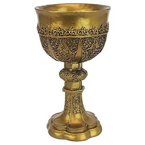 Golden Chalice, Prop Reference, Gothic Sculpture, Library Rooms, Goth House, Rei Arthur, Knights Of The Round Table, Medieval Games, Fantasy Party