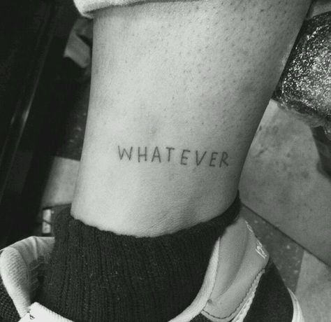 Whatever Tattoo, Tattoo Word Fonts, Small Words Tattoo, Small Symbol Tattoos, Small Foot Tattoos, Small Sister Tattoos, Stick Poke Tattoo, Small Shoulder Tattoos, Small Tattoos With Meaning