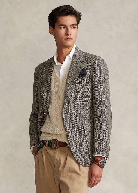 Sport Coat Outfit, Jacket Drawing, Tweed Sport Coat, Herringbone Jacket, Ralph Lauren Blazer, Herringbone Blazer, Mens Sport Coat, Mens Workwear, Sports Blazer