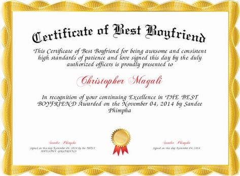 Best Boyfriend Award Certificate Elegant Certificate Of Best Boyfriend intended for Top Best Boyfriend Certificate Template Best Boyfriend Award Certificate, Best Boyfriend Certificate, Boyfriend Certificate, Best Boyfriend Award, Best Boyfriend Ever, Best Girlfriend, Teacher Certification, Awards Certificates Template, Printable Certificates