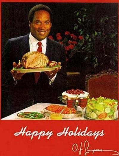 Happy holidays from OJ Simpson!  No idea why, but I find this hilarious. Oj Simpson, Vintage Christmas Photos, Creepy Christmas, Vintage Thanksgiving, Stylish Winter Outfits, Christmas Ad, Funny Xmas, Nfl Draft, Vintage Humor