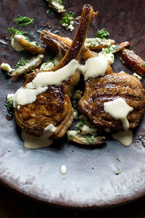 Lamb Rib Chops, Diana Henry, Lamb Dinner, Tahini Recipe, Aleppo Pepper, Lamb Ribs, Lamb Dishes, Grilled Lamb, Herb Salad