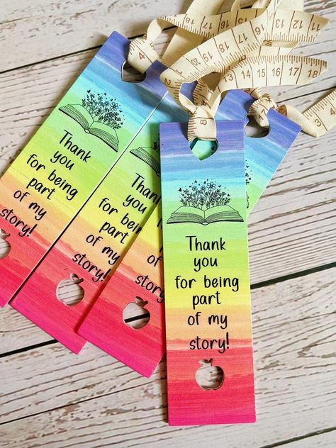 PRICES MAY VARY. Funny bookmark, thank you bookmarks for women men. Bookmarks for book lover. Students gift. Teacher gifts, teacher appreciation gifts bulk, teacher gifts supplies. Back to school gift, first day of school gifts for teachers. Apple and heart holes design. last day of teacher gift, end of year teacher gifts. Special birthday, Christmas gifts. Made of wood. Bookmark size about 5.9*1.97in. Package includes, 4pcs bookmarks and 4pcs strings. Rainbow Colors Bookmark, Thank You Teacher Gifts for Women Men   Cute bookmarks for book lover, thank you Gift, teacher appreciation week Gifts for her Him.  Wooden bookmark.  Package includes:4pcs bookmarks and 4pcs strings. First School Day Gift Teachers, Thank You Bookmarks, Diy Bookmarks For Teachers, Bookmarks Handmade For Kids, Teachers Day Bookmark, Last Day Of School Gifts For Students, Gift For Students From Teacher, Teacher Gift For Students, Gift For Teacher From Students