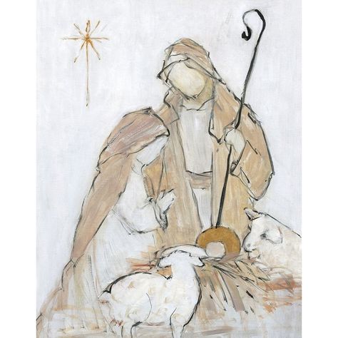 Primitive Nativity Painting, Christmas Hymns Art, Easy Nativity Painting, Nativity Painting On Canvas, Nativity Scene Decor Ideas, Nativity Sketch, Christmas Angel Painting, Nativity Scene Painting, Christmas Watercolor Paintings