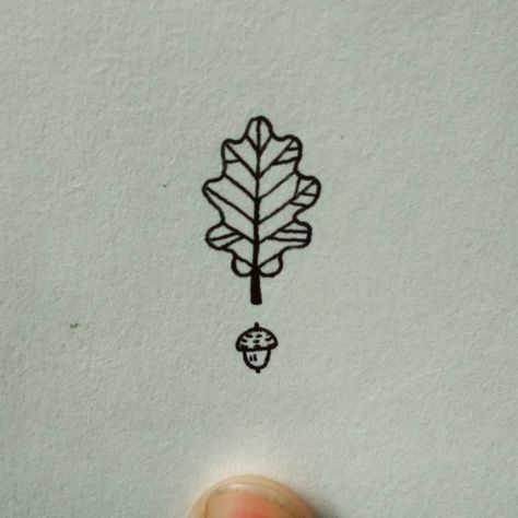 Oak And Maple Leaf Tattoo, Tiny Oak Leaf Tattoo, Acorn And Leaf Tattoo, Acorn Oak Leaf Tattoo, Oak Leaf Tattoo Simple, Tiny Acorn Tattoo, Red Oak Leaf Tattoo, Tiny Maple Leaf Tattoo, Oak Logo Design