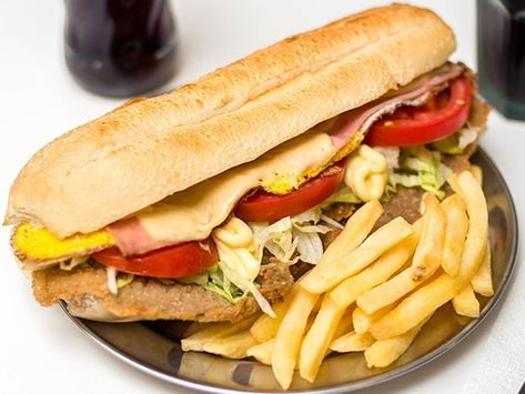 Con papas y especial Sandwich Ideas, Sandwiches, Dinner Recipes, Cafe, 10 Things, Bahia