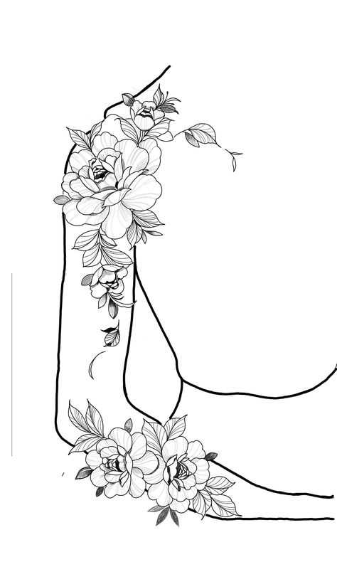 Female Floral Sleeve Tattoo, Sleeve Tattoo Stencils For Women, Simple Floral Sleeve Tattoo, Left Hand Tattoos For Women, Womens Flower Sleeve Tattoo, Tattoos For Arms Women, Arm Tattoos For Women Stencil, Forearm Tattoo Women Stencil, Large Arm Tattoos For Women