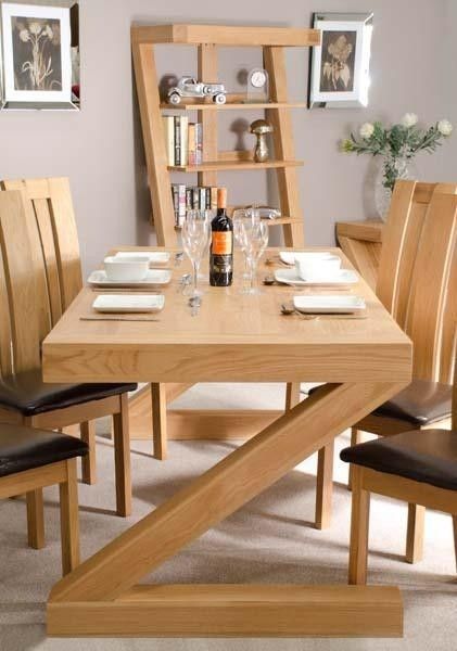 Z Oak Designer Large Bookcase  https://www.tradepricefurniture.co.uk/z-oak-designer-large-bookcase.html Latest Dining Table, Wooden Dining Table Designs, Solid Oak Furniture, Unique Dining Tables, Table Designs, Large Dining Table, Oak Dining Table, Dining Table Design, Wooden Dining Tables