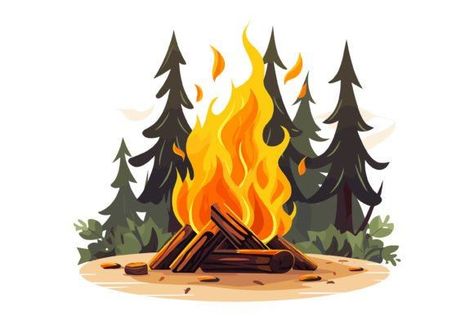 Campfire Clipart Campfire Clipart, Printable Illustrations, Campfire, Graphic Illustration, Clip Art, Illustrations, Graphic Illustrations