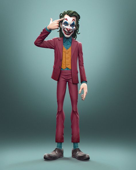 3D Characters - Cartoonish Look Superheroes and Villains Joker Cartoon, Joker Drawings, Joker Images, Joker Iphone Wallpaper, Joker Hd Wallpaper, Joker Poster, Joker Artwork, Joker Pics, Joker Wallpapers