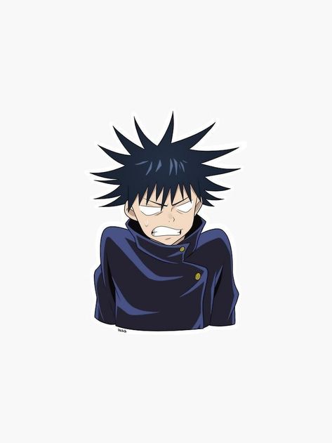 Megumi Fushiguro Funny, Jujutsu Kaisen Sticker, Rick And Morty Stickers, Anime Png, Stickers Anime, Fushiguro Megumi, Jujutsu Kaizen, Face Icon, Anime Printables